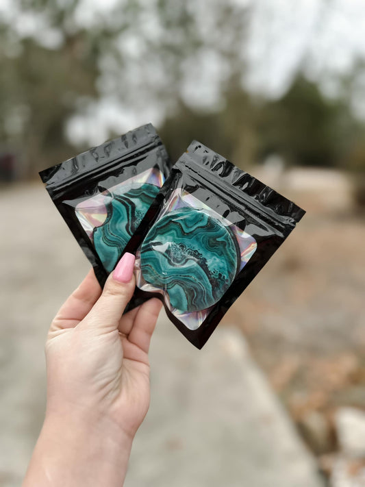 Blue Agate car coasters