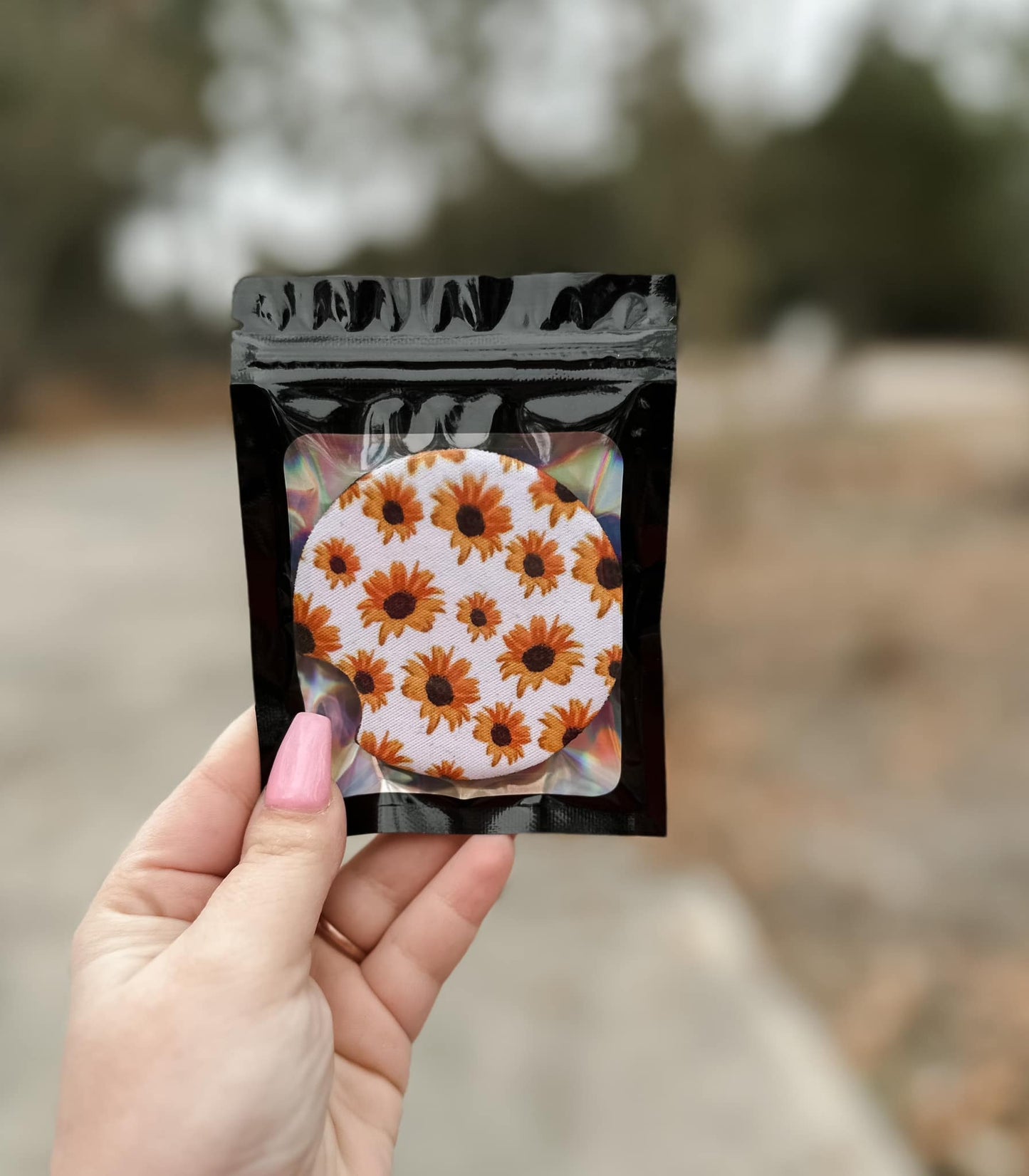 Sunflower Fields car coasters