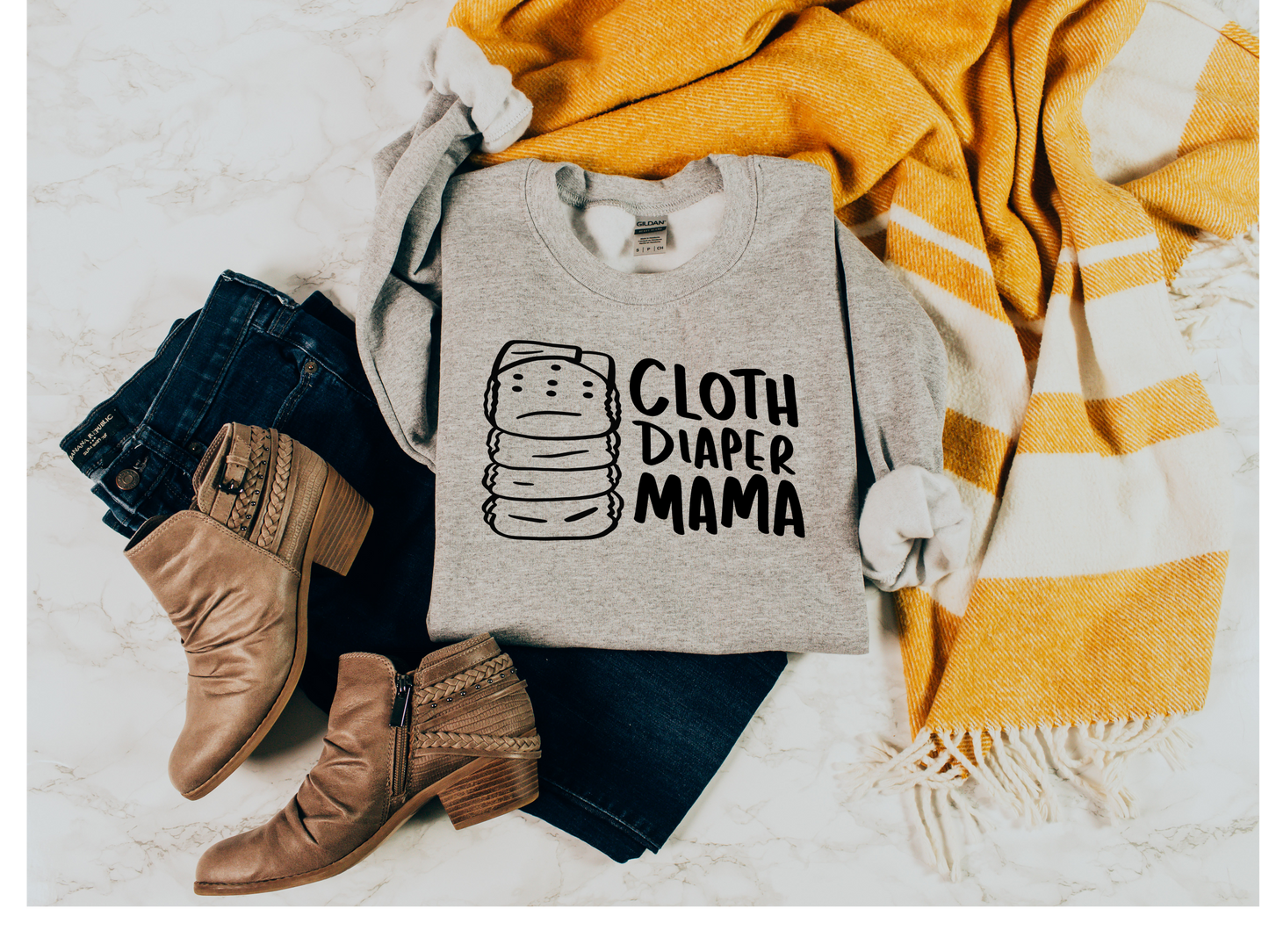 Cloth Diaper Mama crewneck sweatshirt