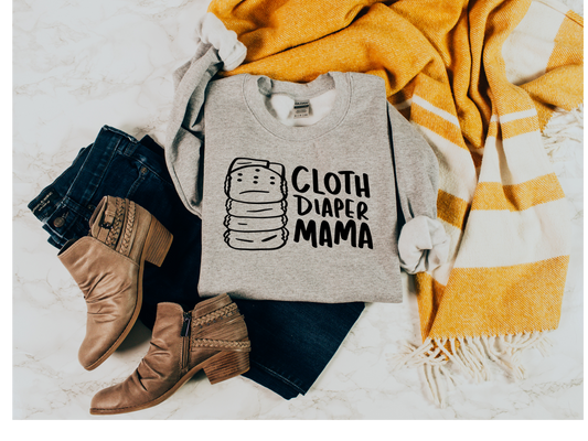 Cloth Diaper Mama crewneck sweatshirt